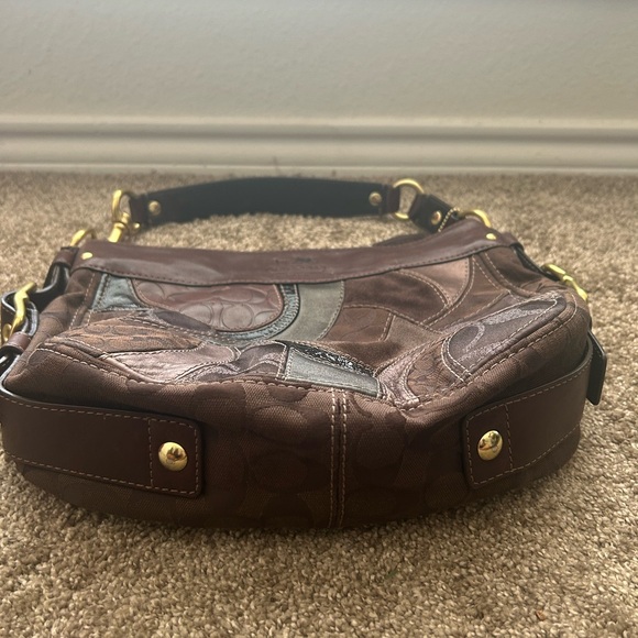 COACH Signature Zoe Mosaic Patchwork Hobo Bag and Wallet - Picture 6 of 14